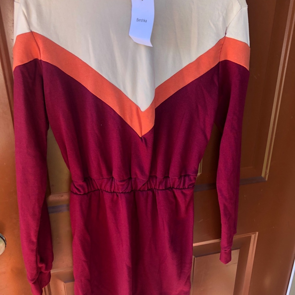 NWT Bershka Vintage Long Sleeve Dress size S